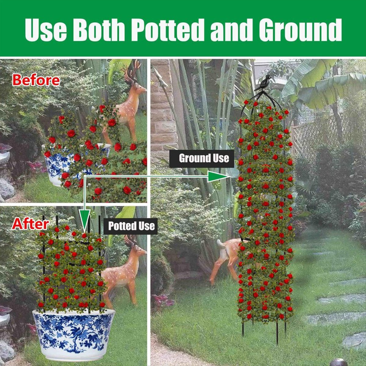 AT16 Climbing Plant Obelisk Tr - Gardening Tools B&Q review and price
