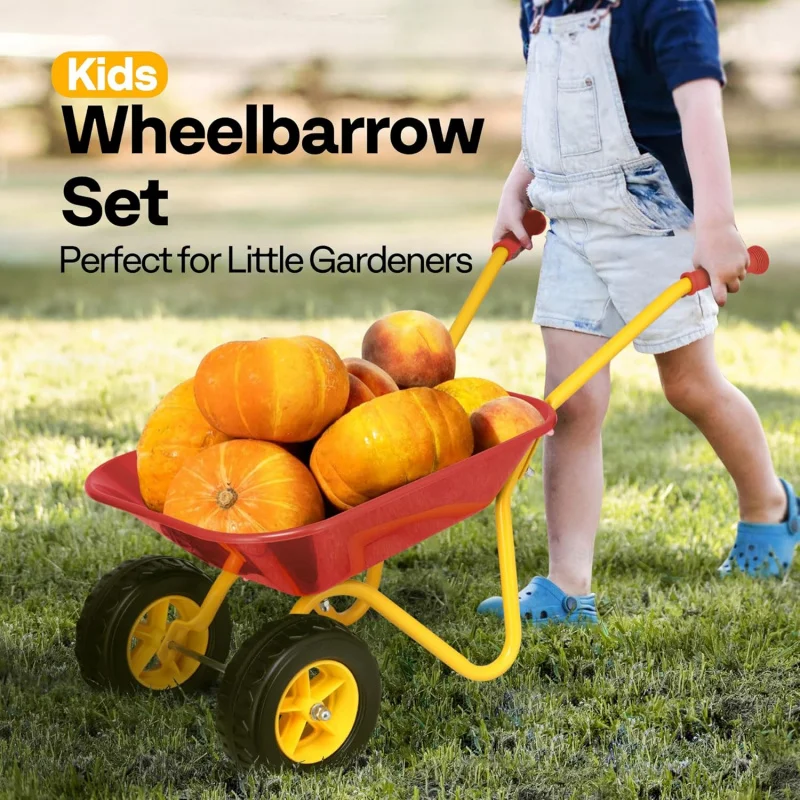Kids Wheelbarrow Children Gard - Gardening Tools Gifts review and price